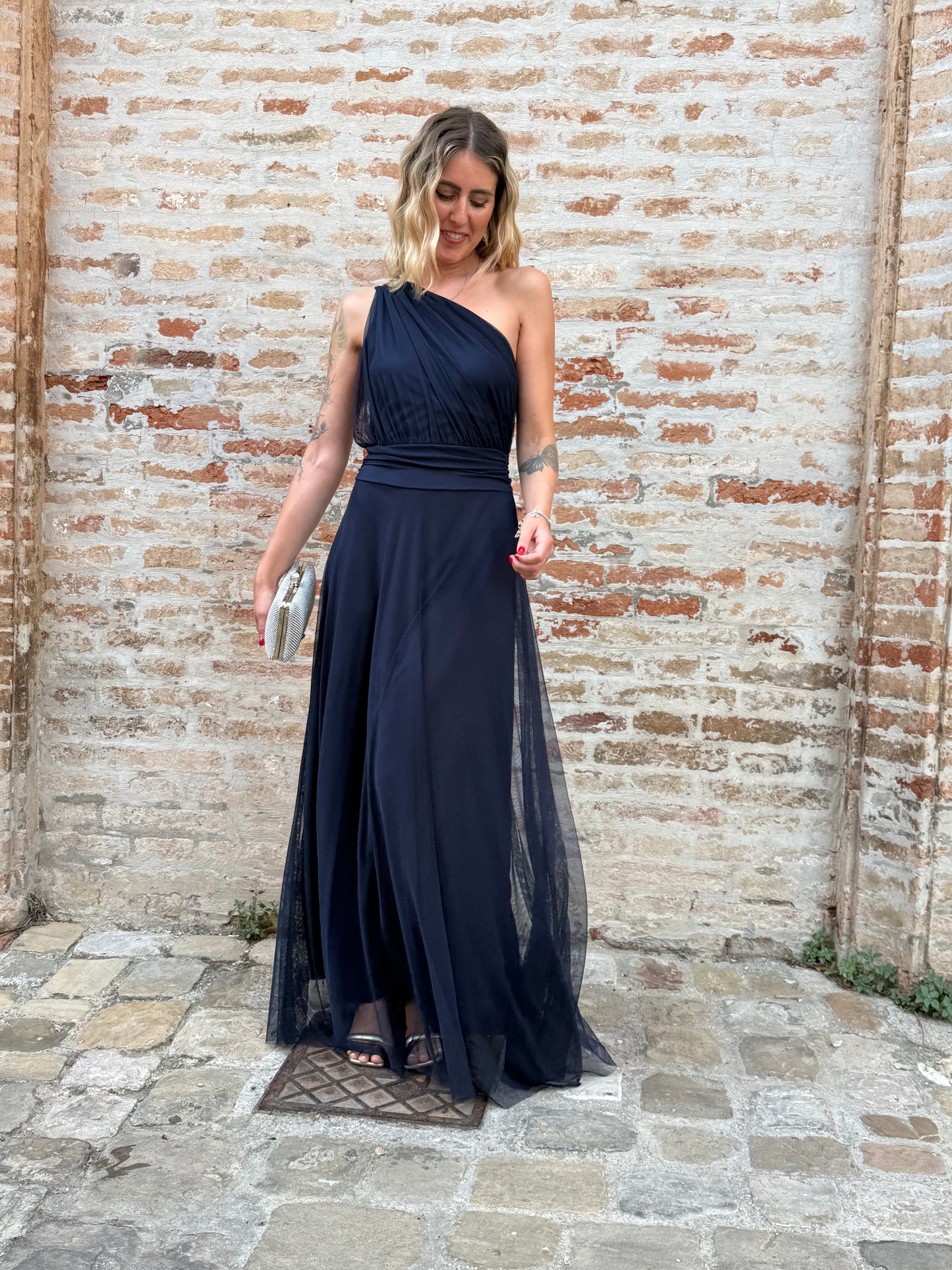 Abito cerimonia ac738 blu notte