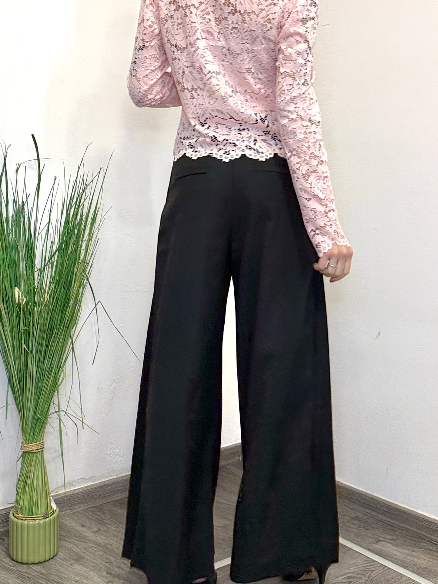 Pantaloni eleganti nero taschina