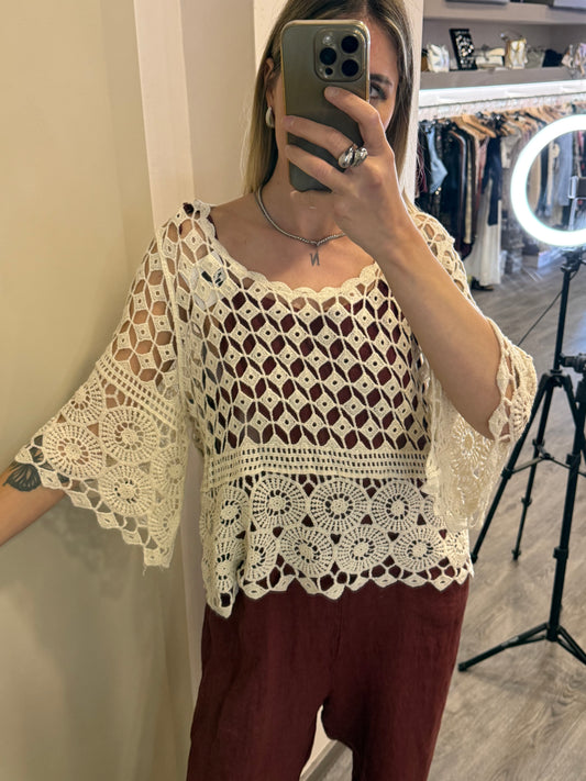 Maglia traforata crochet