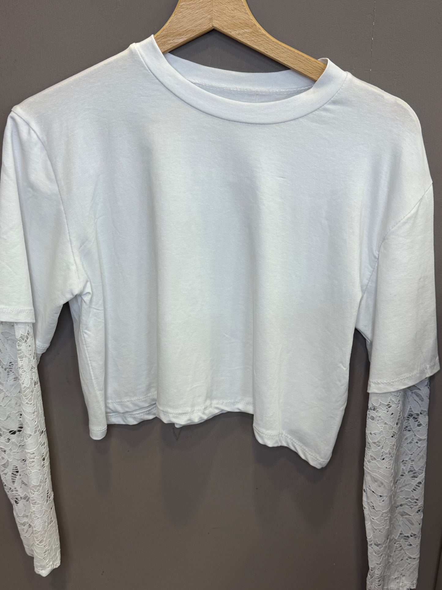 T-shirt pizzo crop tc442