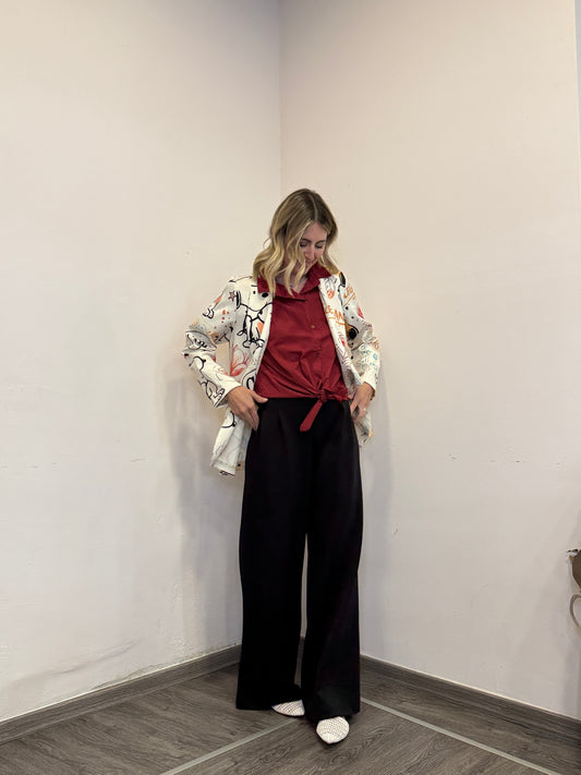 Pantaloni tuta palazzo nero