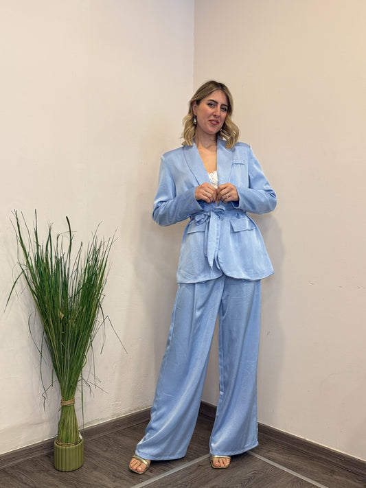 Completo raso azzurro