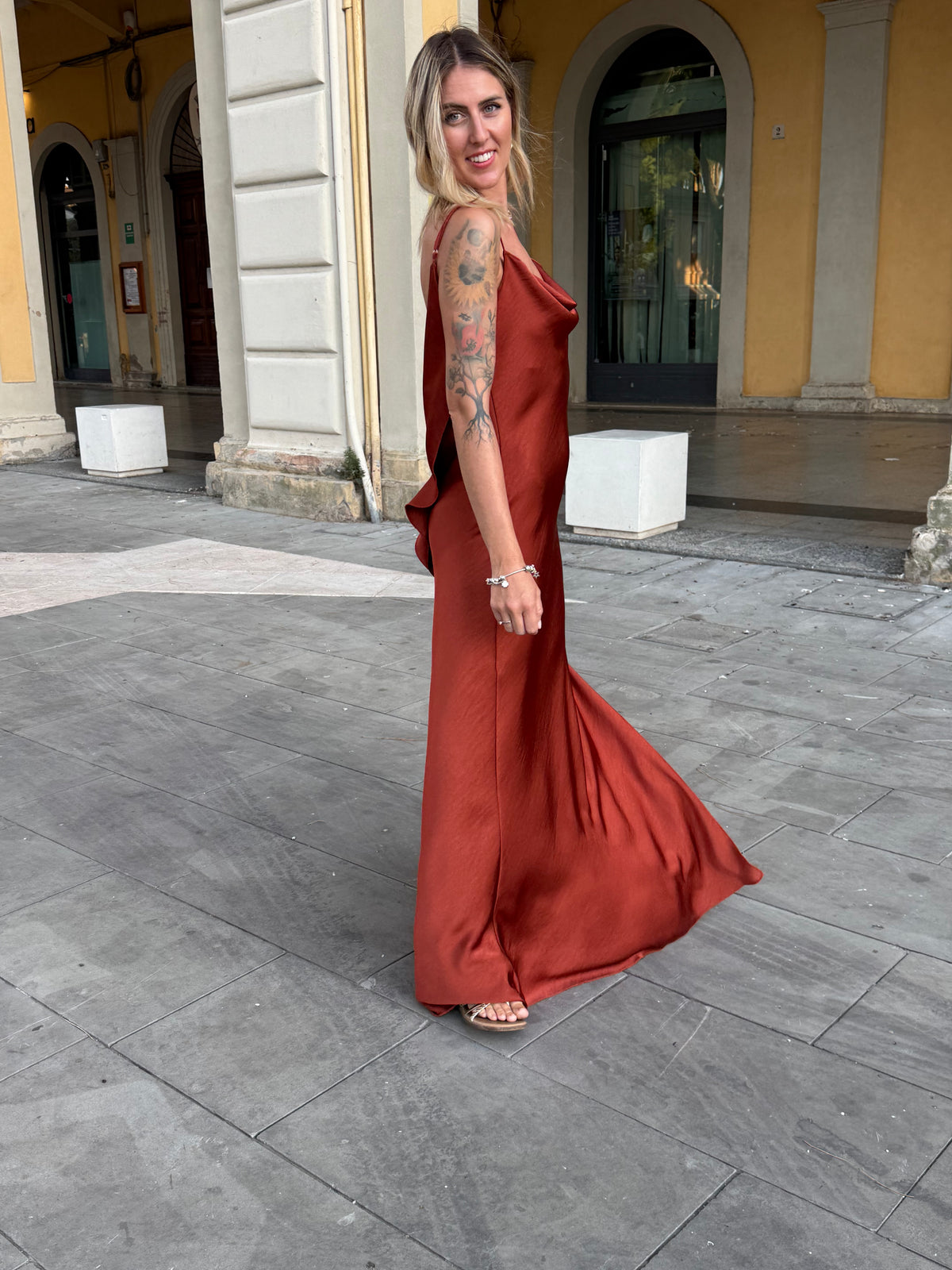 Abito cerimonia AC772 ruggine