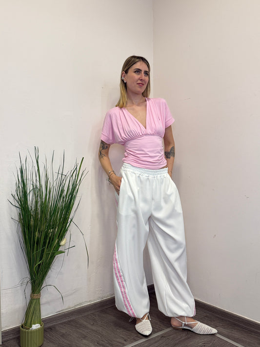 Pantaloni balloon bande