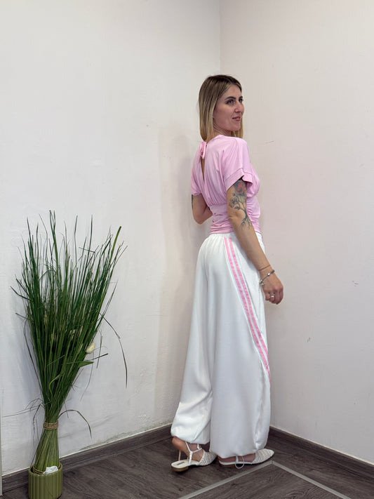 Maglia scollo arricciata