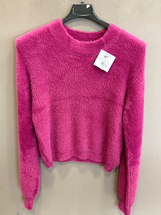 Maglione peluche girocollo