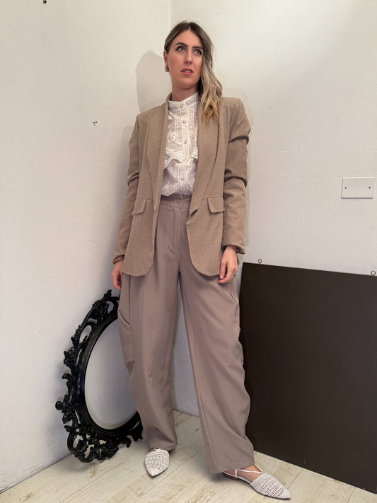 Giacca strass sabbia