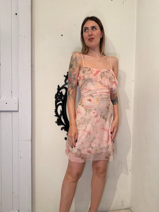 Abito floreale tulle