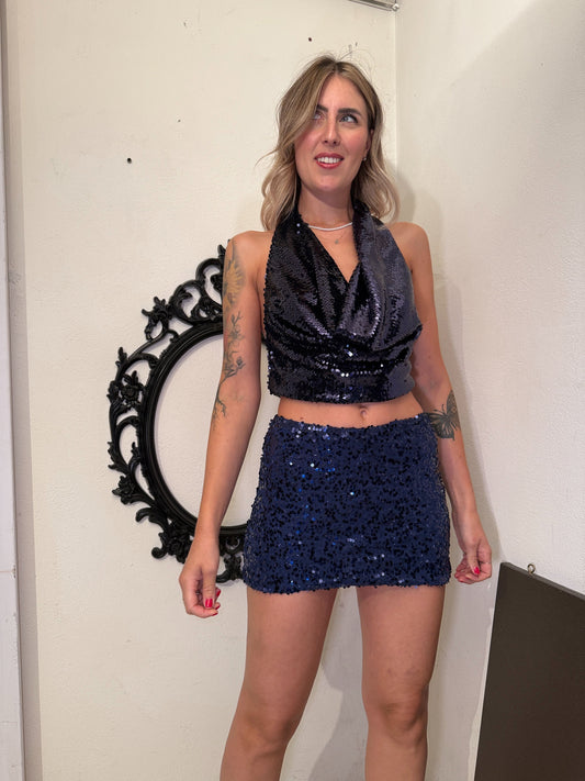 Top paillettes