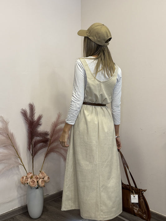 Abito velluto con maglia