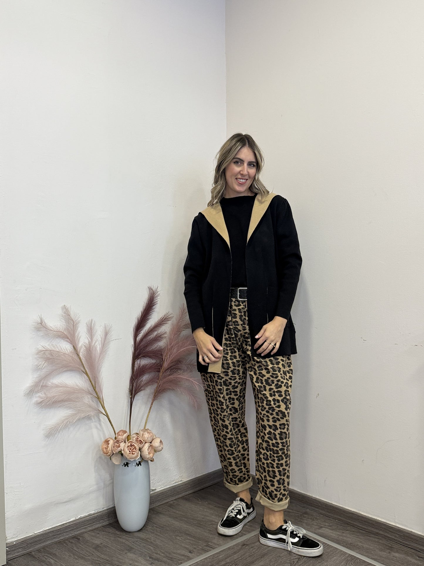 Cardigan con cappuccio