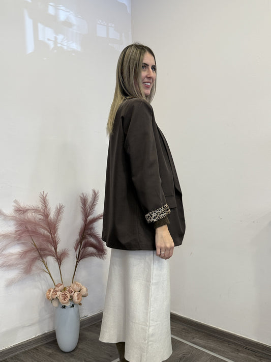 Giacca fodera animalier