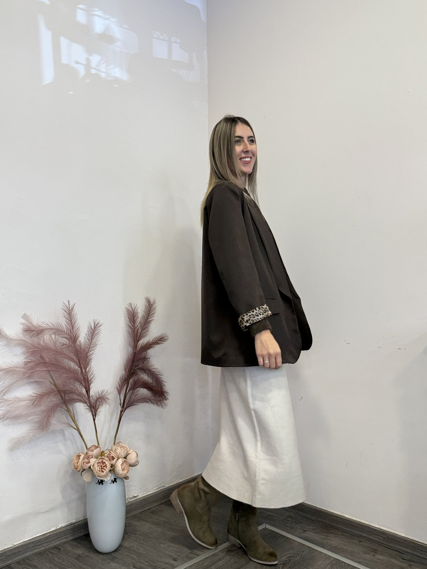 Giacca fodera animalier