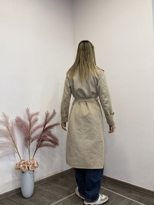 Trench in suede