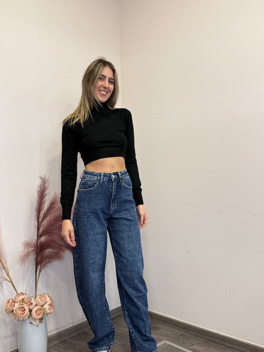 Maglione dolcevita crop