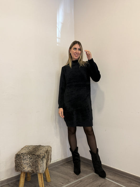 Abito in maglia peluche