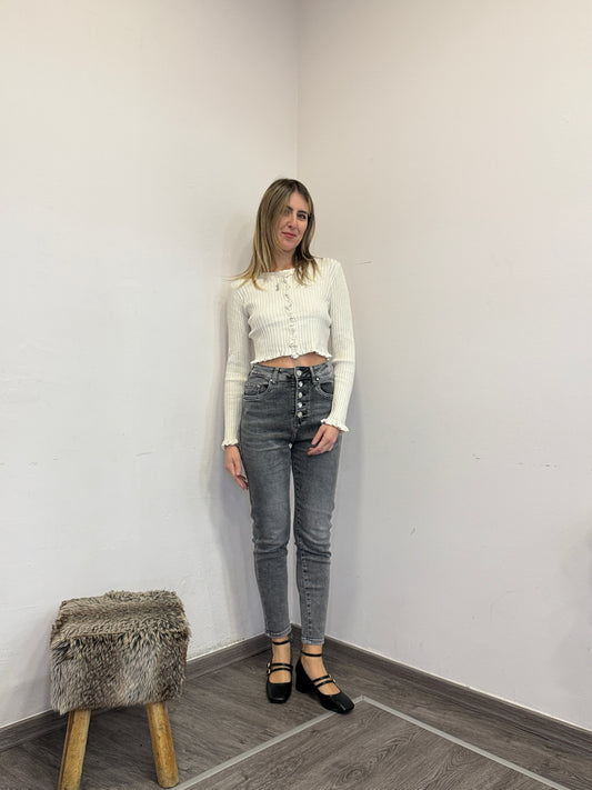 Cardigan coste crop fru fru