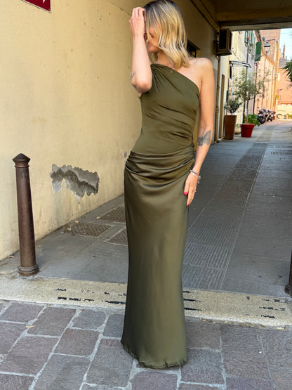 Abito cerimonia ac629 verde militare