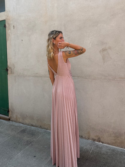 Abito cerimonia ac766 rosa