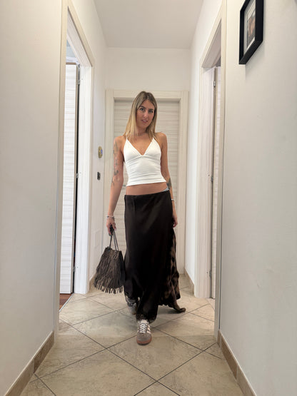 Top con incrocio su schiena