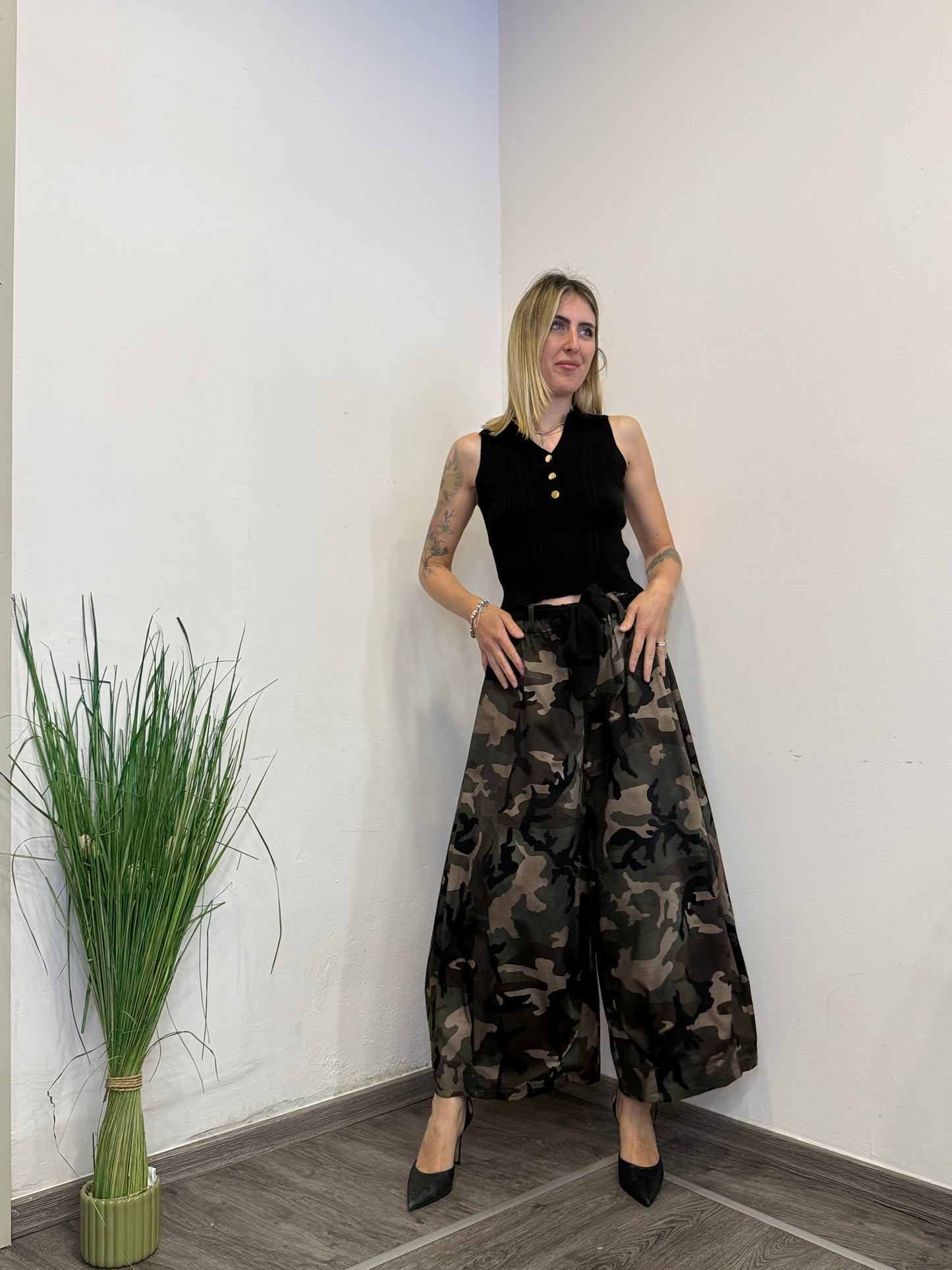 Pantaloni mimetici cotone