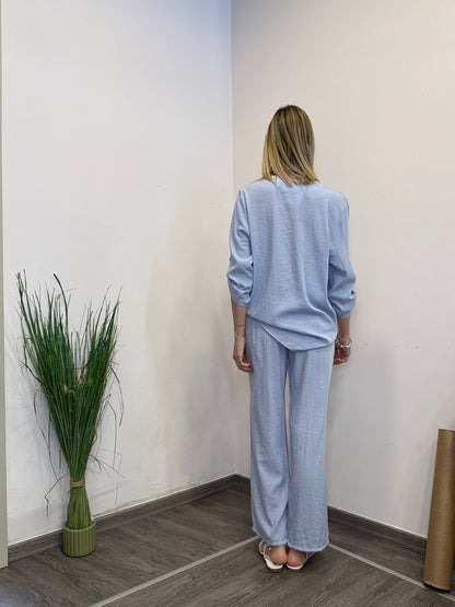 Pantaloni completo comodo azzurro