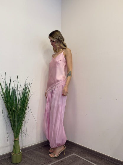 Pantaloni balloon raso