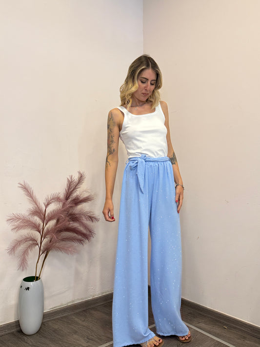 Pantaloni leggeri con strass