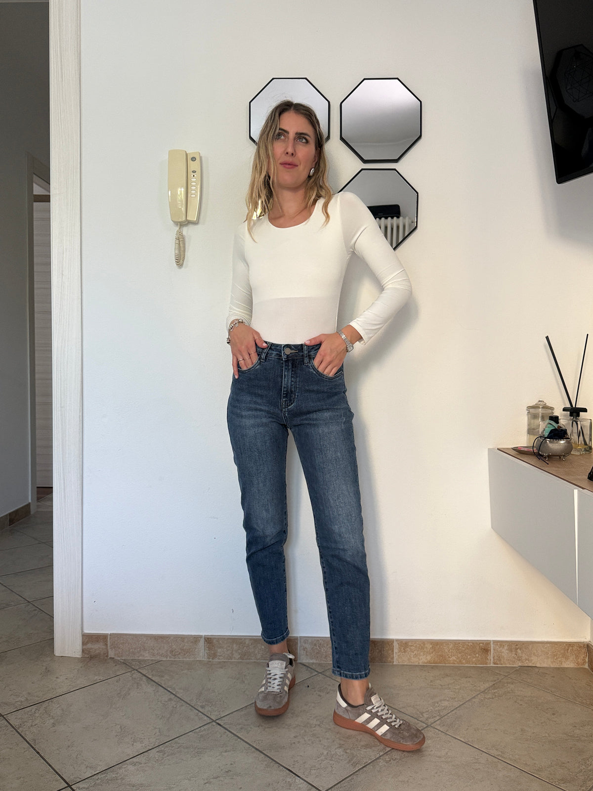 Body basic girocollo bianco