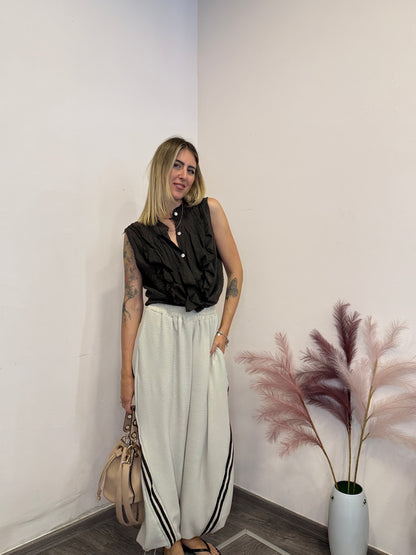 Pantaloni balloon bicolor leggeri
