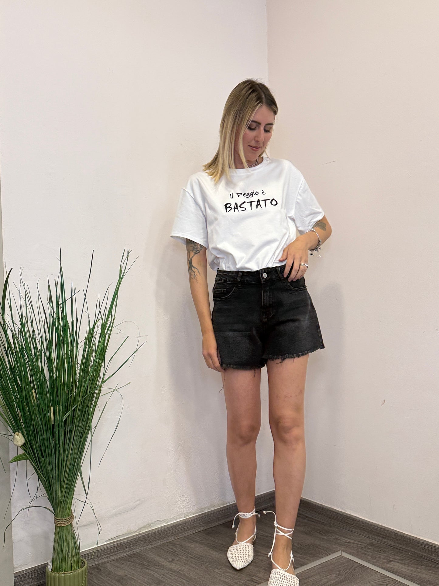 Jeans shorts tasca gioiello