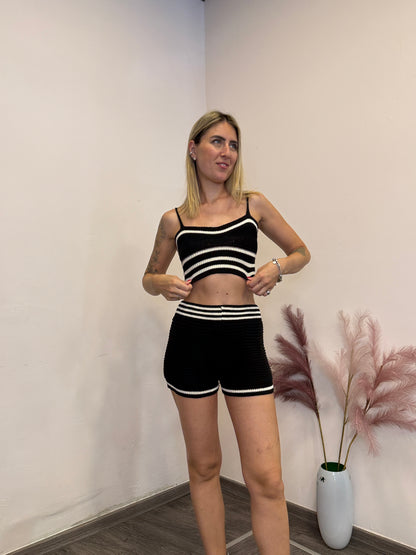 Completino macramè black