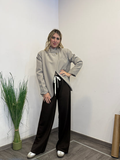 Blazer open tortora
