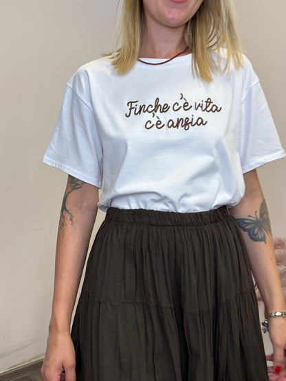 T-shirt “finché c’è vita c’è ansia”