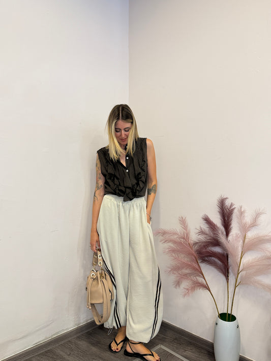 Pantaloni balloon bicolor leggeri