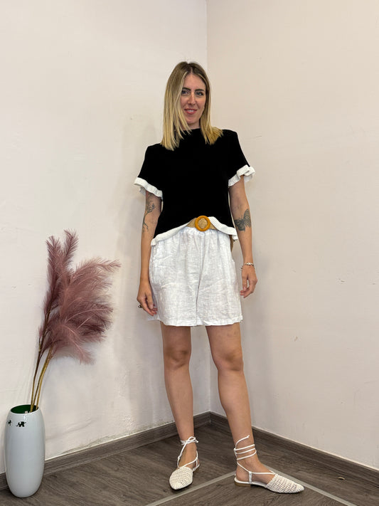 Pantaloncini lino bianco