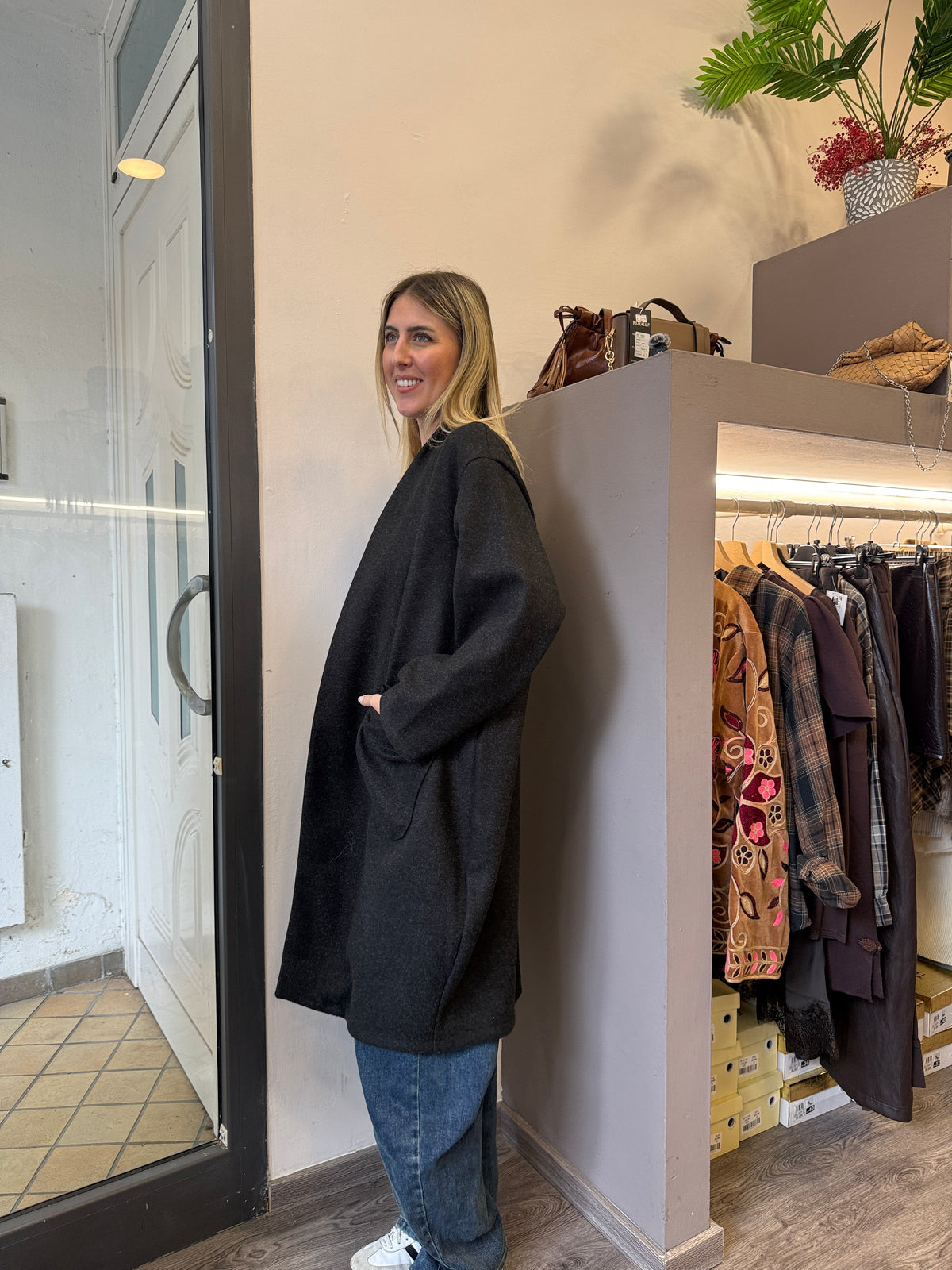 Cappottino open medium nero