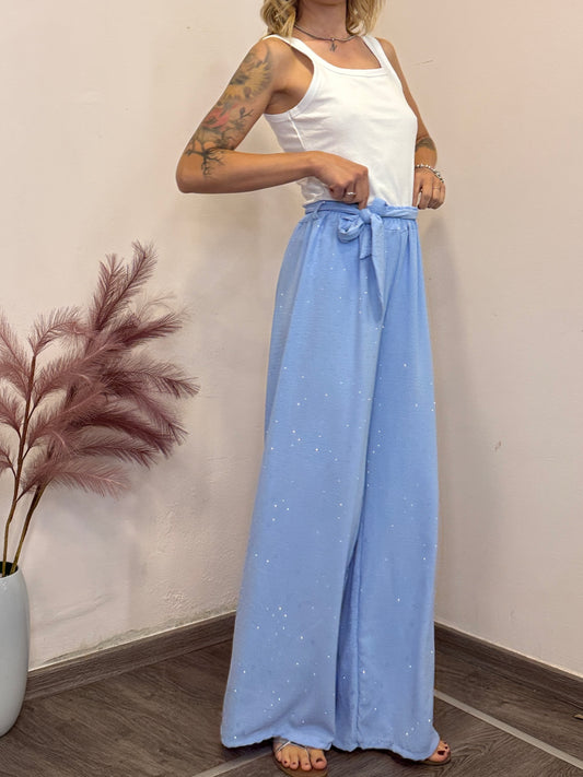 Pantaloni leggeri con strass