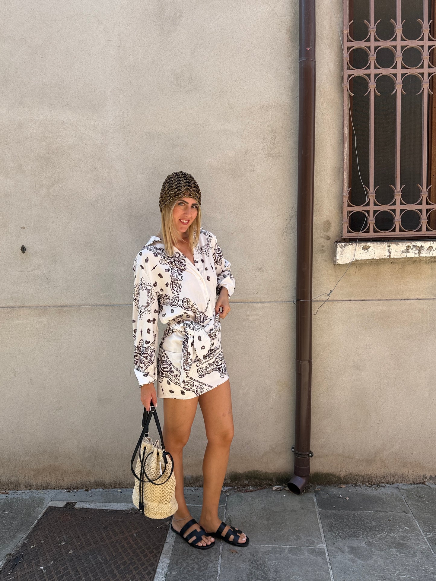 Camicia bandana bianca