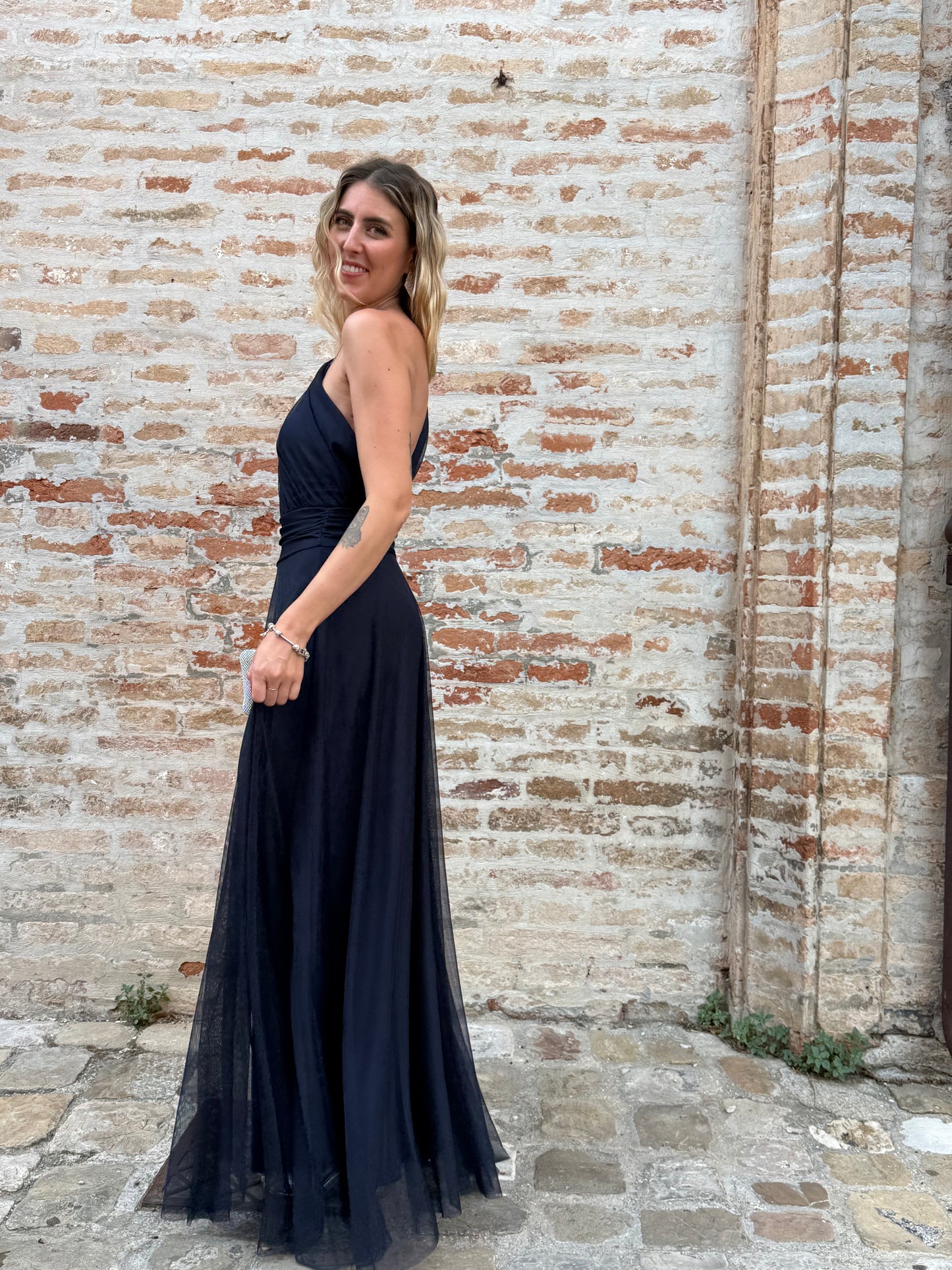 Abito cerimonia ac738 blu notte
