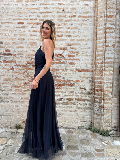 Abito cerimonia ac738 blu notte