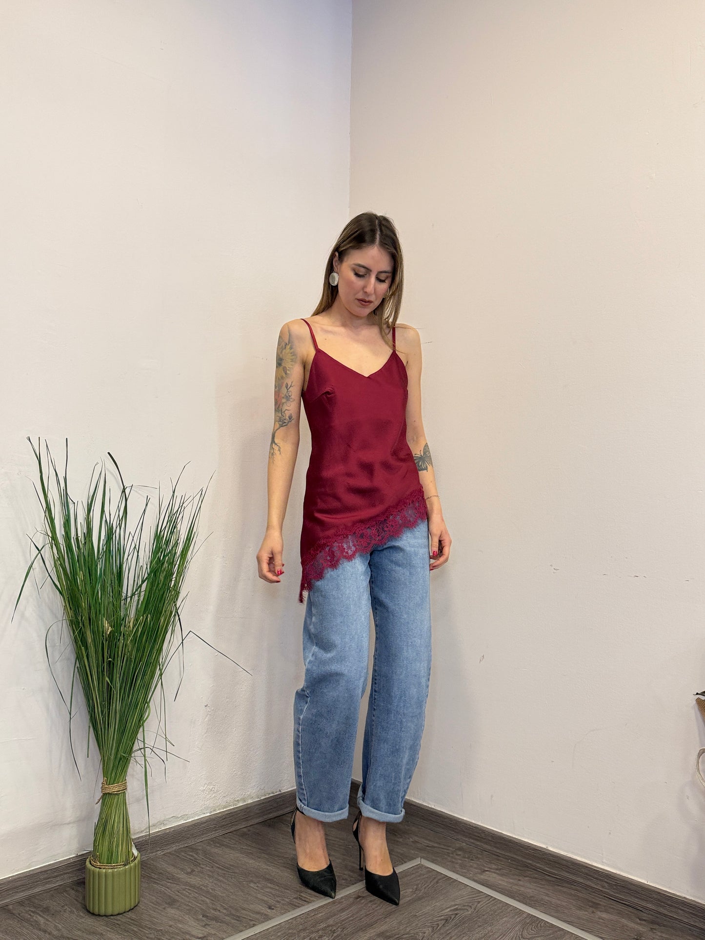 Canotta asimmetrica pizzo