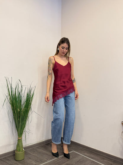 Canotta asimmetrica pizzo