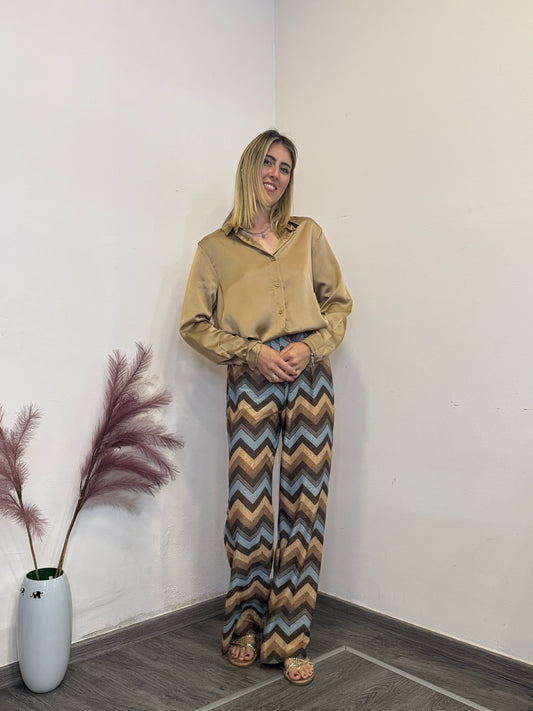 Camicia raso oro