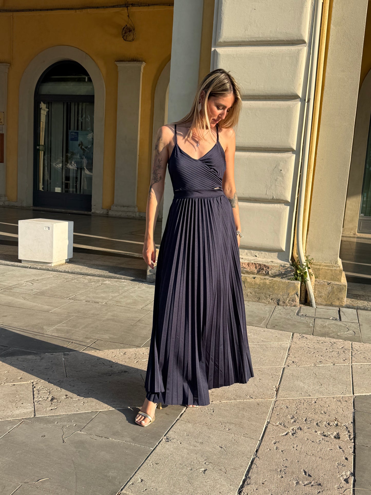 Abito cerimonia ac739 blu notte