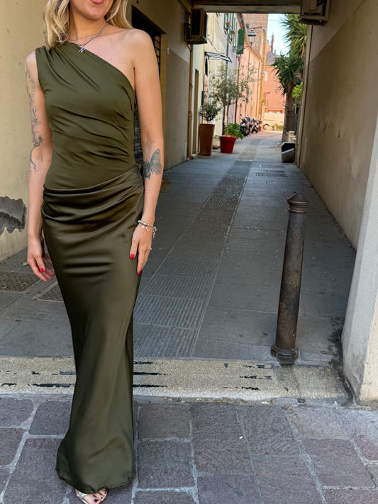 Abito cerimonia ac629 verde militare