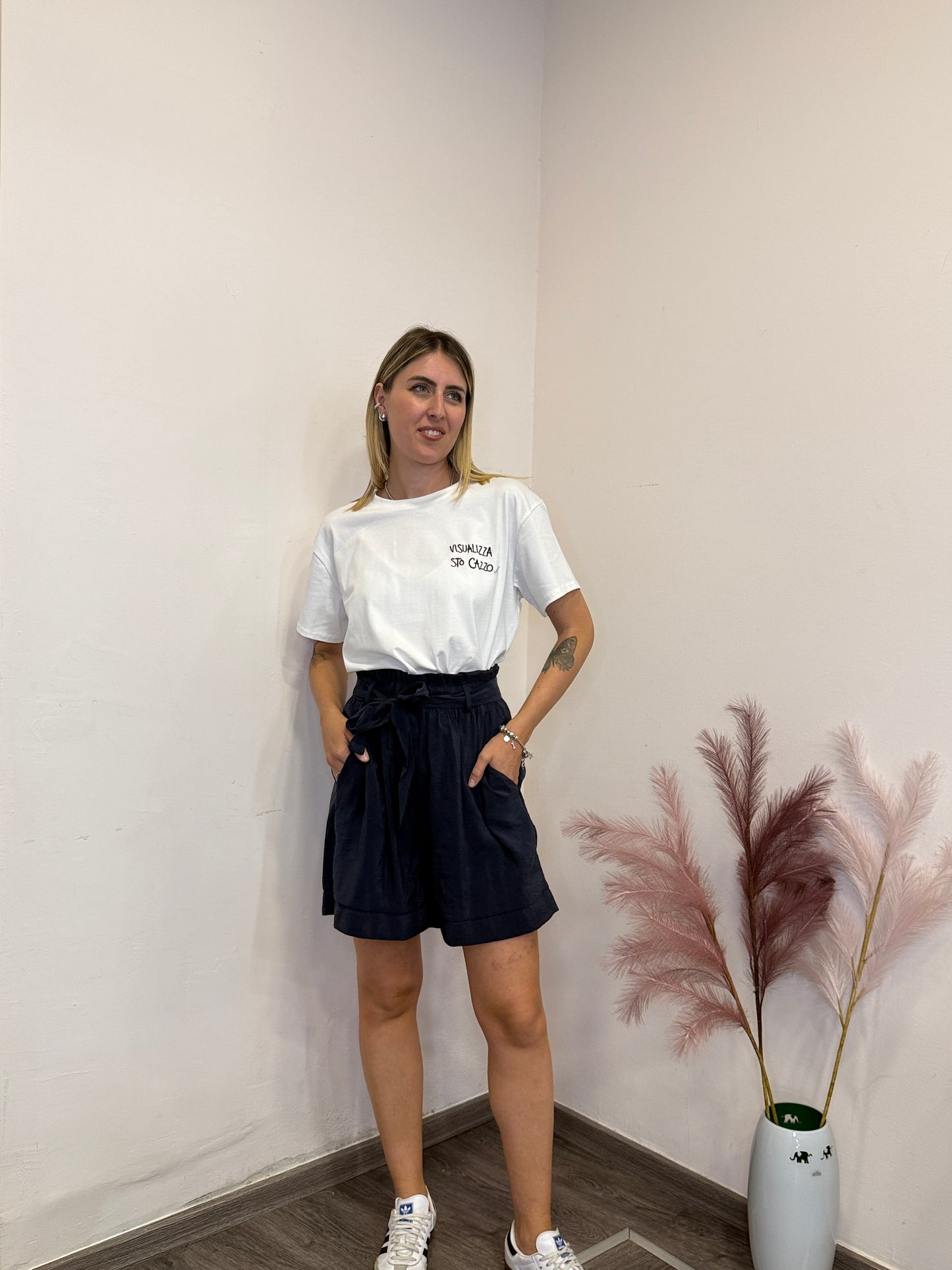 Bermudino blu con fusciacca