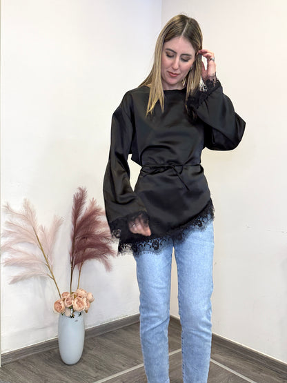 Camicia con pizzo cp212