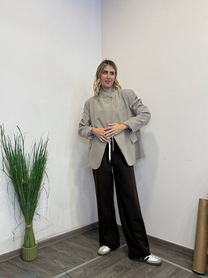 Blazer open tortora