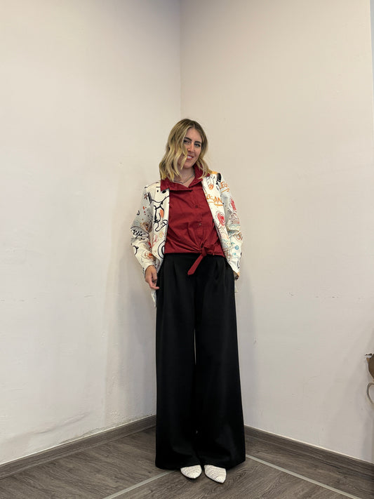 Pantaloni tuta palazzo nero